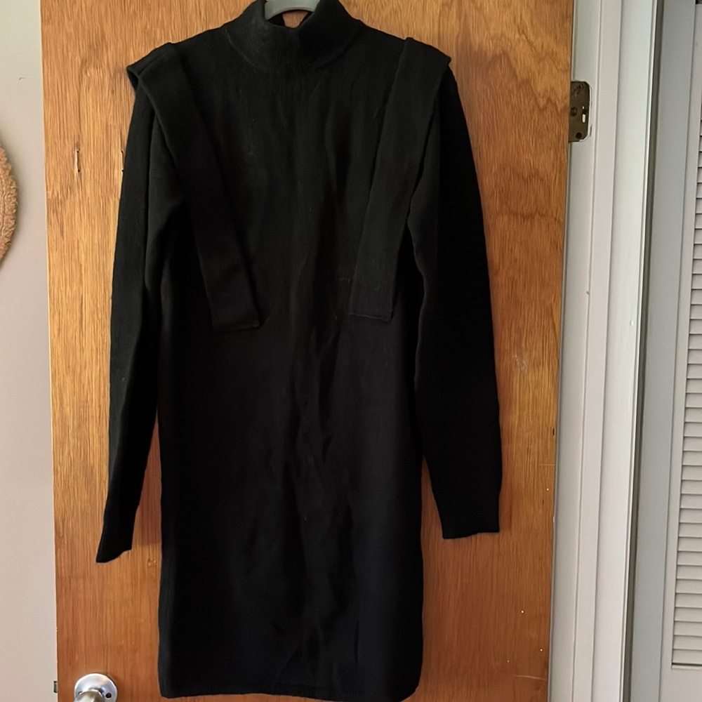JLUX Label black sweater dress.